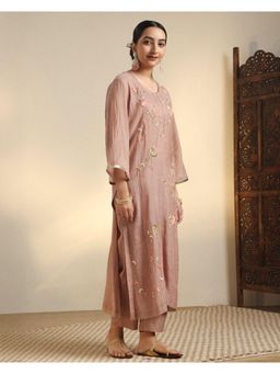 Sarvaa by Kriti - Mauve Vanya Embroidered Kurta and Pant