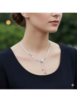 Jazz and Sizzle - Silver-Plated Butterfly Chain Necklace