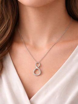 JEWELZ - Silver Plated Infinity Pendant Necklace for Women