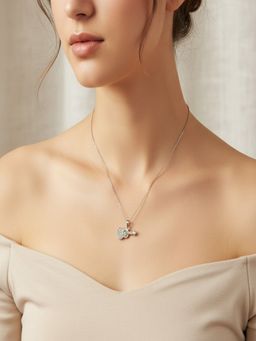 JEWELZ - Silver Plated Guitar Pendant Necklace for Women