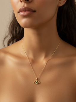 JEWELZ - Gold Plated Evil Eye Pendant Necklace for Women