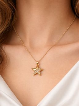JEWELZ - Gold Plated Star Pendant Necklace for Women