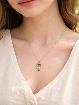 JEWELZ - Gold Plated Owl Pendant Necklace for Women