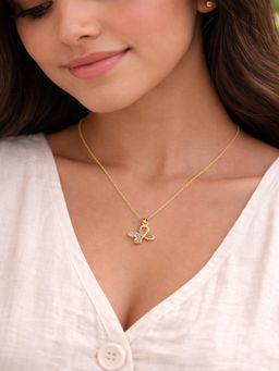 JEWELZ - Gold Plated Butterfly Pendant Necklace for Women