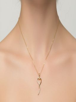 JEWELZ - Gold Plated Heart Pendant Necklace for Women