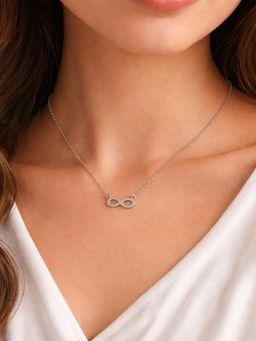 JEWELZ - Silver Plated Infinity Pendant Necklace for Women