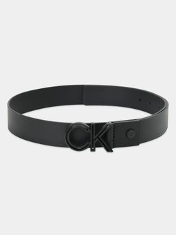 Calvin Klein - Solid Black Leather Classic Belt