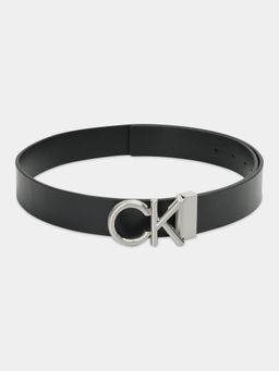 Calvin Klein - Solid Black Leather Classic Belt