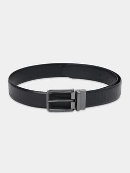 Calvin Klein - Textured Black Leather Classic Belt