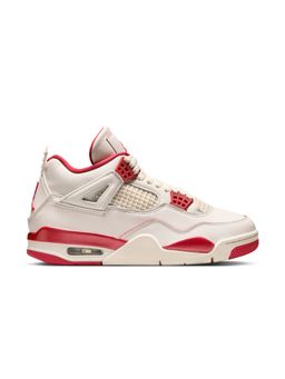 Nike - Air Jordan 4 Retro "Pale Ivory and Tough Red" Sneakers