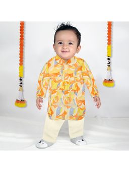 MASHUP - Tiny Traditions: Adorable Printed Kurta With Pajama For Festive Charm
