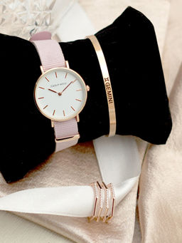 Joker and Witch - Joker & Witch White Stainless Steel Watch and Bracelet With Ring (Set of 3)