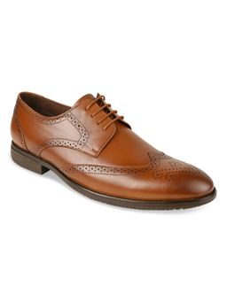 REGAL - Brown Men Solid Leather Lace Up Brogues