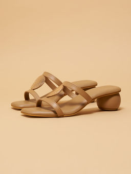 ERIDANI - Bella Slip On Beige Heels