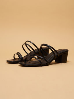 ERIDANI - Julian Black Strappy Heels