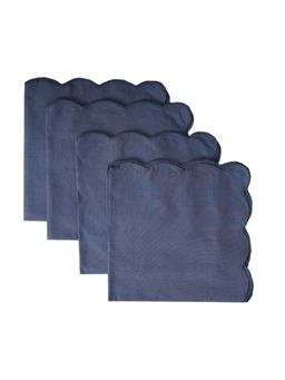 Belleven - Victorian Scallop Teal Napkin 18x18 Inches (Set of 4)