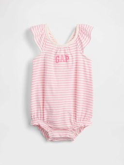 GAP - Girls Regular Striped Strap Onesie