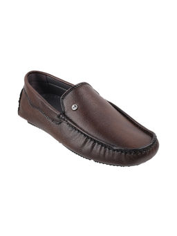 Mochi - Metro Mens Brown Driving Shoes Mochi Solid Brown Loafers