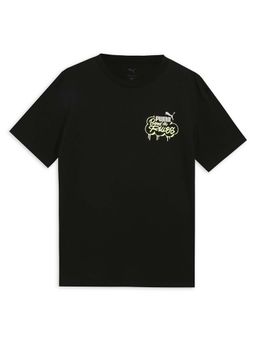 Puma - Boys Black Printed T-Shirt