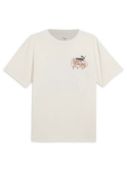 Puma - Boys White Printed T-Shirt