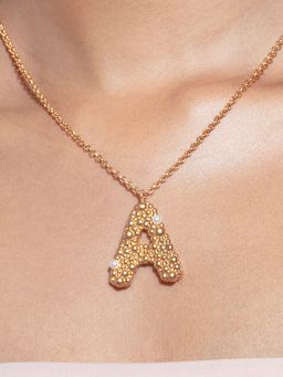 Ethnic Andaz - Women Akshar Collection Necklace - A White Pearl