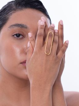 Ethnic Andaz - Women Ovoid Ring Gold