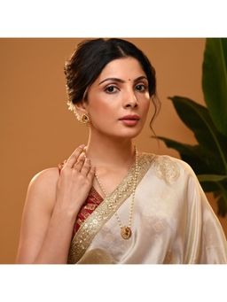 Vriksham - Motif Mala With Stone Studded Pendant Necklace Set (Set of 2)