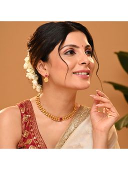 Vriksham - Gold Plated Stylish Short Necklace Set (Set of 2)