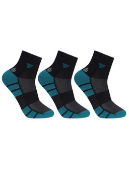 Bonjour - Men Colorblock Black Socks (Pack of 3)