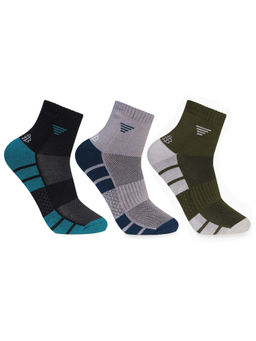 Bonjour - Men Colorblock Multicolor Socks (Pack of 3)