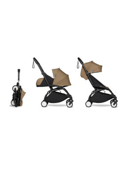 STOKKE - YOYO2 Stroller Black Frame, 6+ Color Pack, 0+ Newborn Pack Newborn version Toffee (Set of 3) (0-4 Years)