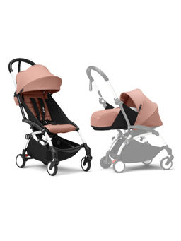 STOKKE - YOYO3 Complete Stroller White Frame With 6+ & 0+ Ginger (Set of 3) (0-4 Years)