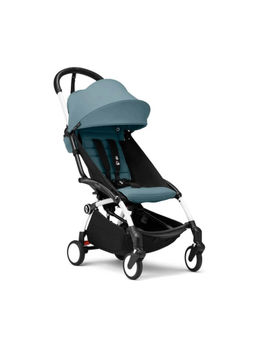 STOKKE - YOYO3 Stroller White Frame With 6+ Color Pack Aqua (Set of 2) (6 Months-4 Years)