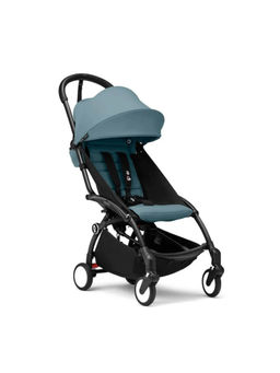 STOKKE - YOYO3 Stroller Black Frame With 6+ Color Pack Aqua (Set of 2) (6 Months-4 Years)