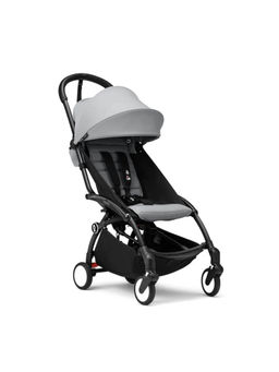 STOKKE - YOYO3 Stroller Black Frame With 6+ Color Pack Stone (Set of 2) (6 Months-4 Years)