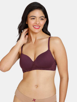 Zivame - Padded Non Wired 3-4th Coverage T-shirt Bra - Fig