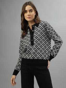 GANT - Women Printed Full Sleeves Sweater