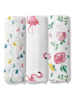 Haus & Kinder - Nature Nexus Collection Cotton Muslin Swaddle Pack of 3 (100x100 cm)