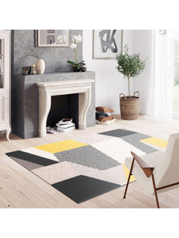 OBSESSIONS - Ultra Soft Non Shedding Abstract Bedside Runner Yellow