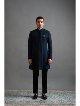 Gargee Designers - Men Teal Vansh Bandhgala with Pant