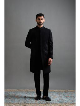 Gargee Designers - Men Black Bandhgala with Shirt and Pant