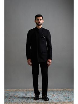 Gargee Designers - Men Black Bandhgala with Shirt and Pant