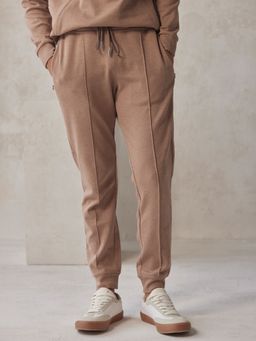 Andamen - Regular Fit Khaki Mens Melange Jogger Reg