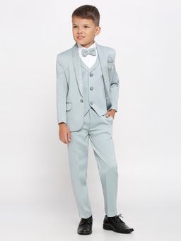 Kids Island - Sea Green Suit with Shirt and Bow Tie (Set of 5)