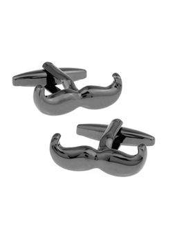 The Tie Hub - Gun Metal Moustache Cufflinks