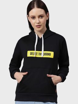 Campus Sutra - Black Printed Sweatshirt