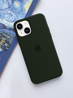 Treemoda - Dark Green Silicone Case Cover For Iphone