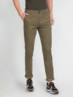Arrow Sports - Solid Low Rise Trousers