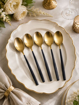 YELONA - Premium Dinner Spoon For Beautiful and Modern Table Settings (Pack of 5)