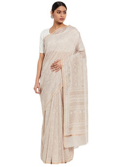 Fabindia - Cotton Silk Hand Block Print Sari